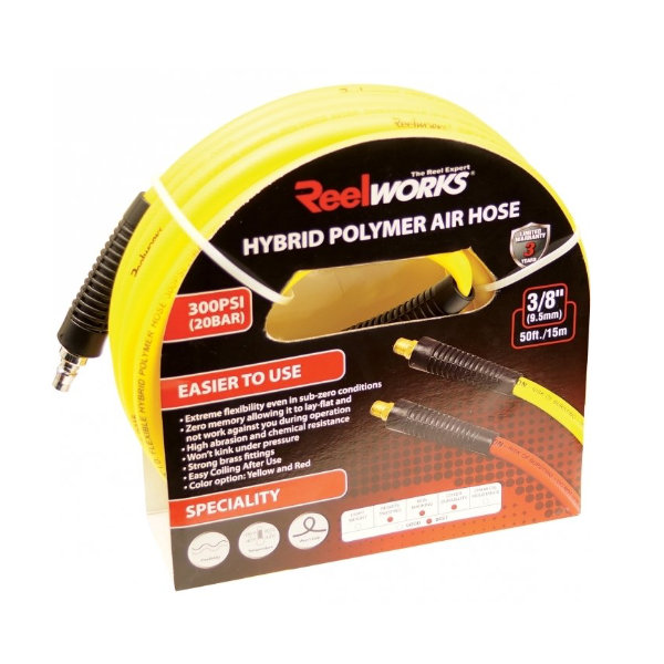 Reelworks 9.5mm x 15M Industrial Polymer Air Hose – General Tools
