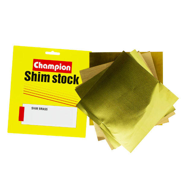 Champion 150mm x 150mm x .125mm (.005″) Brass Shim Pack – General Tools