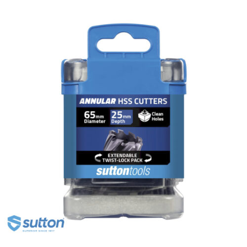 Sutton 65mm Ø 25mm Depth Annular Cutter HSS TiAlN